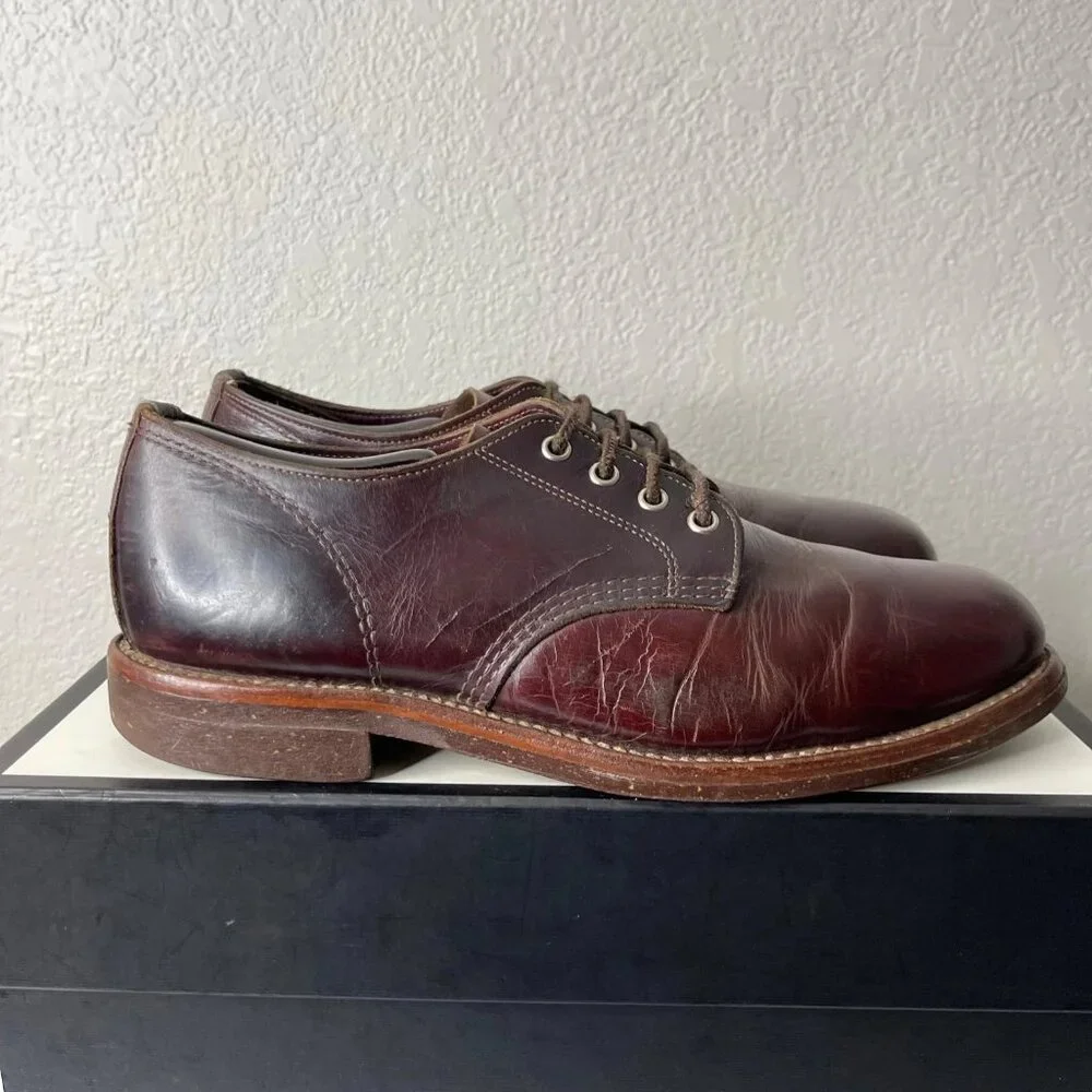 Chippewa Original Brown Leather Oxford Dress Shoes Vibram Sole Men's Size 11 D‎